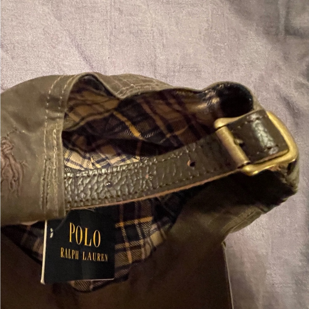 Ralph Lauren new adjustable 100% cotton hat with leather band